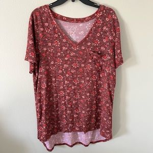 Maurice’s Floral V Neck 24/7 Shirt